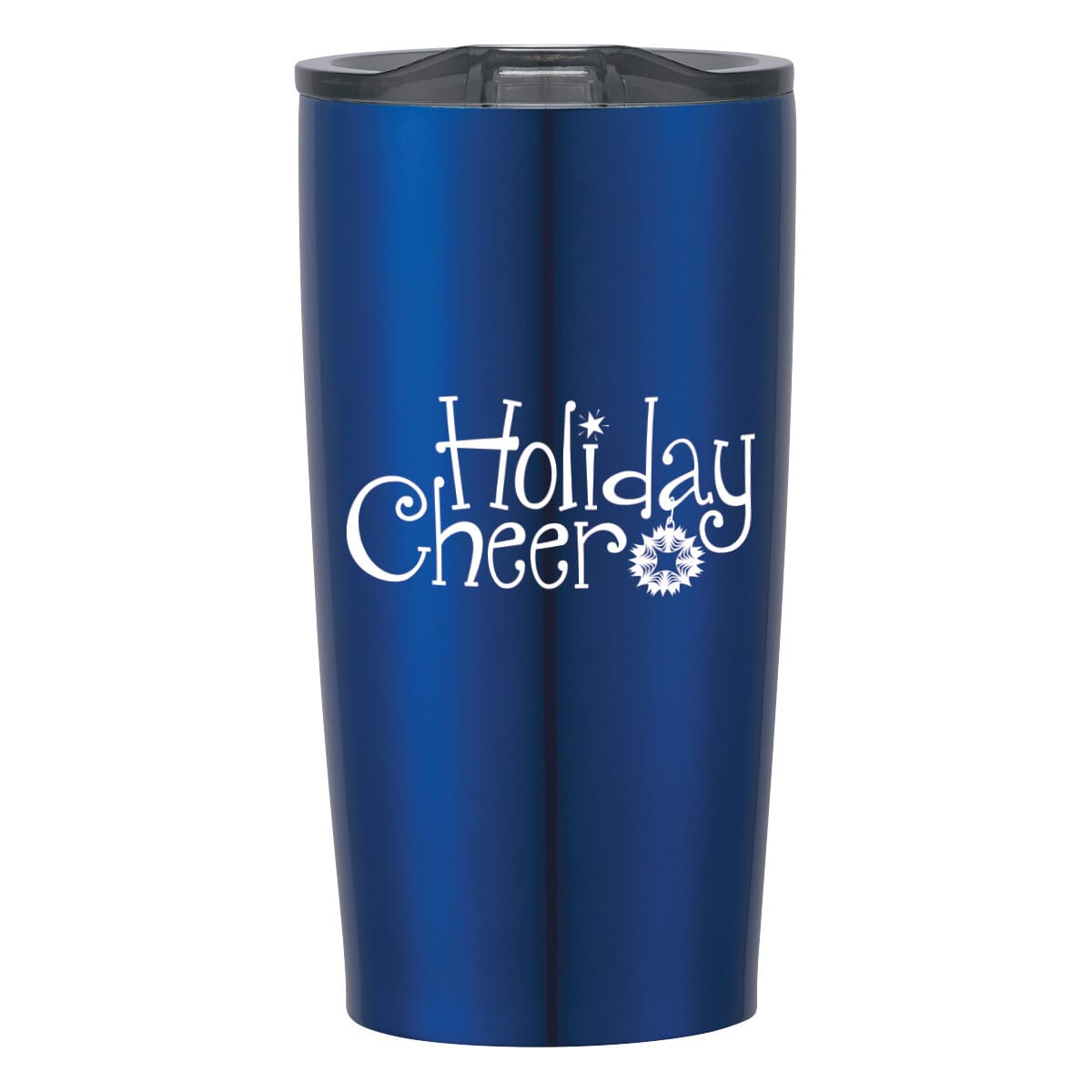 Insulated tumbler with holiday greeting